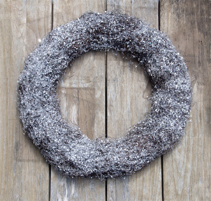 24" Snow & Twig Wreath