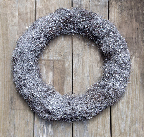 24" Snow & Twig Wreath
